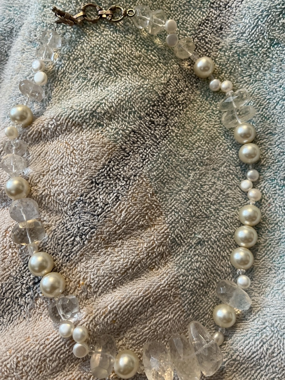 “Moonlit “ Quartz & Pearl Necklace